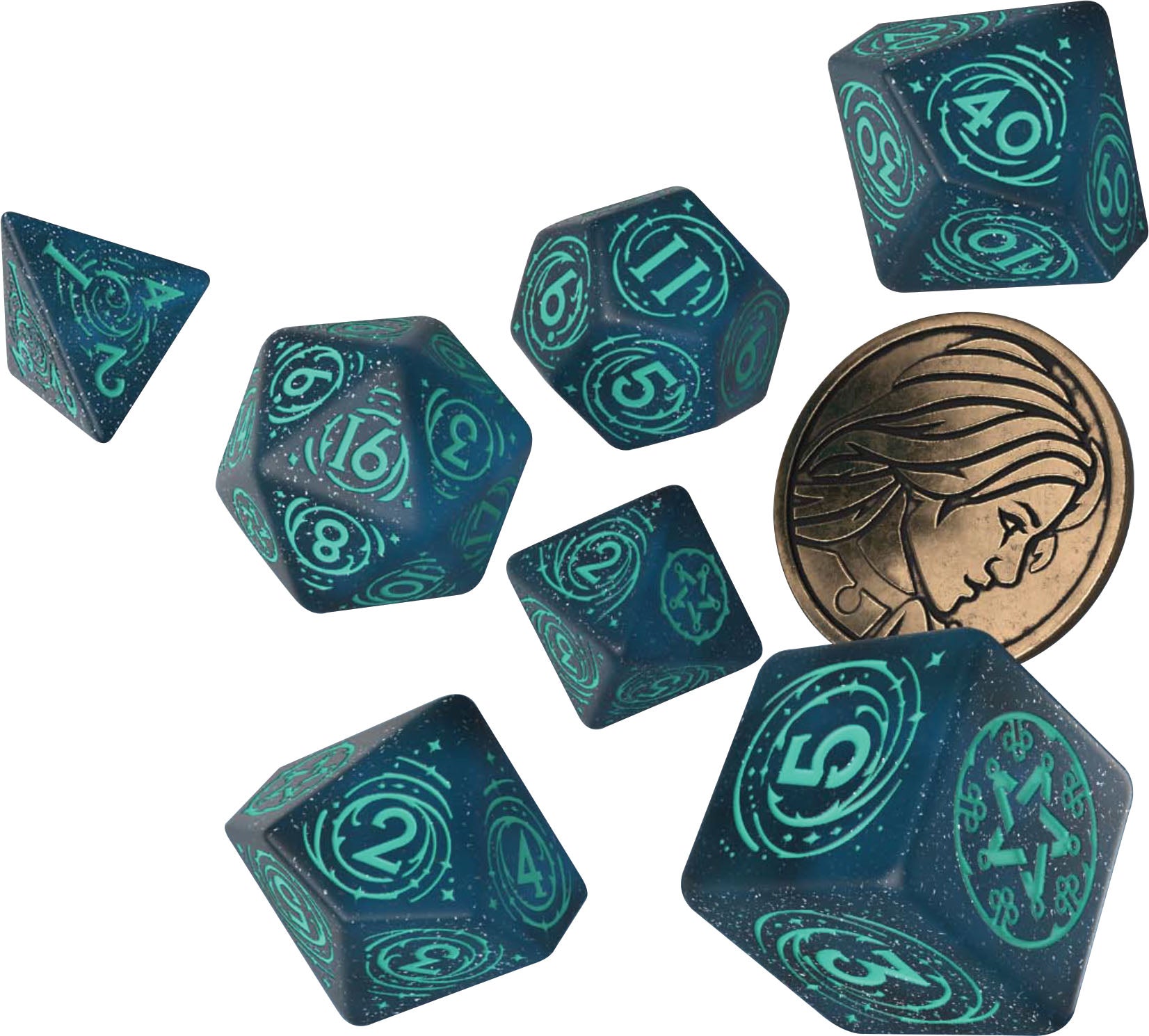 Q Workshop The Witcher: Yennefer Poly 7 Dice Set | Odin's Place