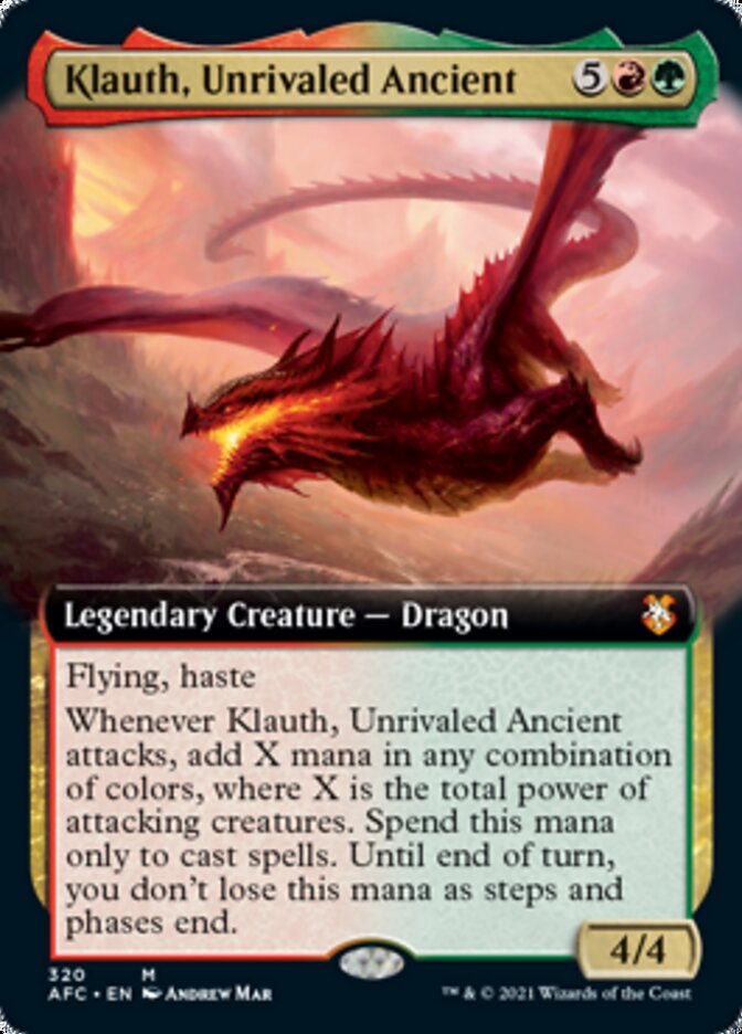 Klauth, Unrivaled Ancient (Extended Art) [Dungeons & Dragons: Adventures in the Forgotten Realms Commander] | Odin's Place