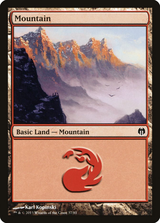 Mountain (37) [Duel Decks: Heroes vs. Monsters] | Odin's Place