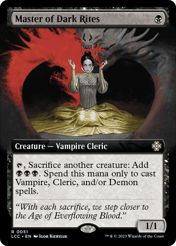 Master of Dark Rites (Extended Art) [The Lost Caverns of Ixalan Commander] | Odin's Place
