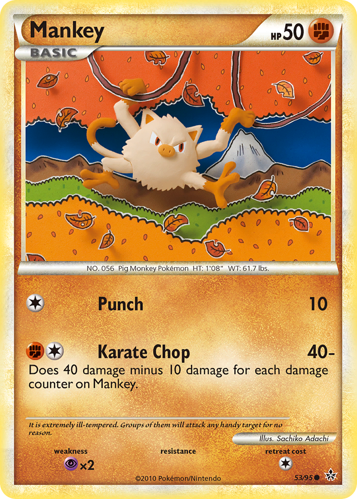 Mankey (53/95) [HeartGold & SoulSilver: Unleashed] | Odin's Place