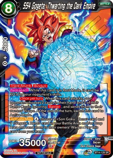 SS4 Gogeta, Thwarting the Dark Empire (Buy a Box) (BT14-129) [Promotion Cards] | Odin's Place