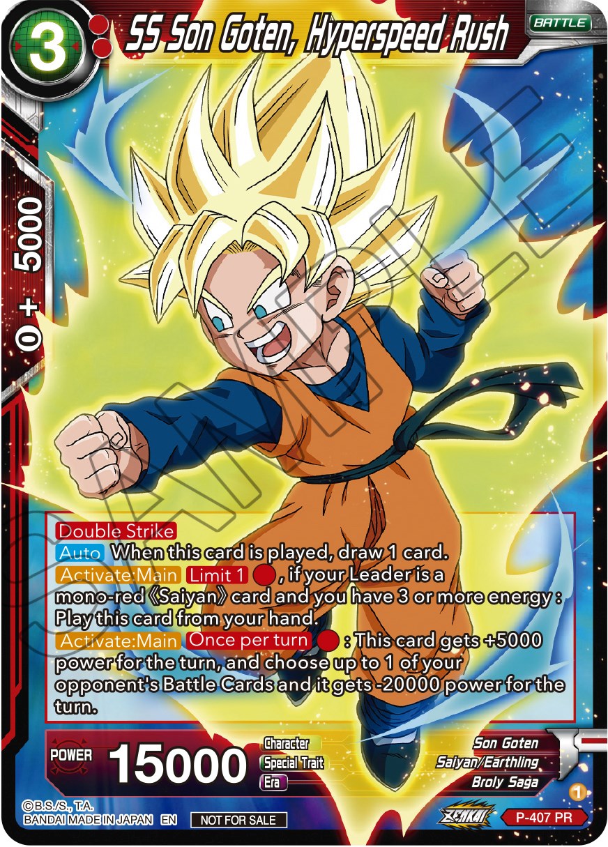SS Son Goten, Hyperspeed Rush (Zenkai Series Tournament Pack Vol.1) (P-407) [Tournament Promotion Cards] | Odin's Place