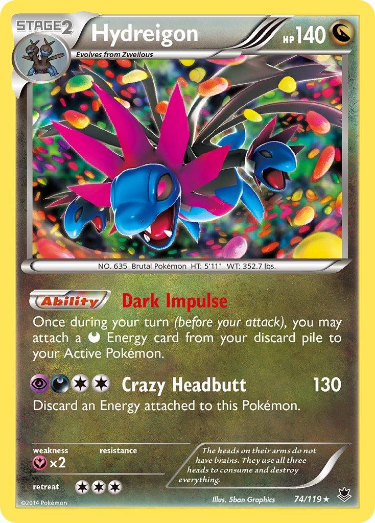 Hydreigon (74/119) (Cosmos Holo) (Blister Exclusive) [XY: Phantom Forces] | Odin's Place