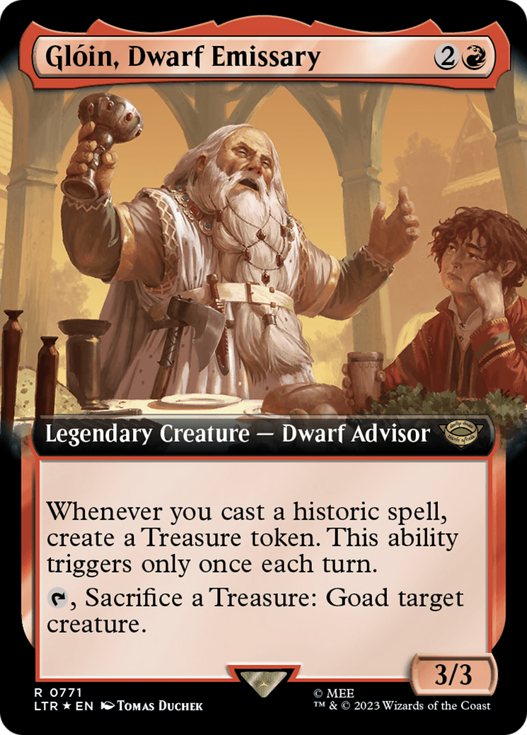 Gloin, Dwarf Emissary (Extended Art) (Surge Foil) [The Lord of the Rings: Tales of Middle-Earth] | Odin's Place