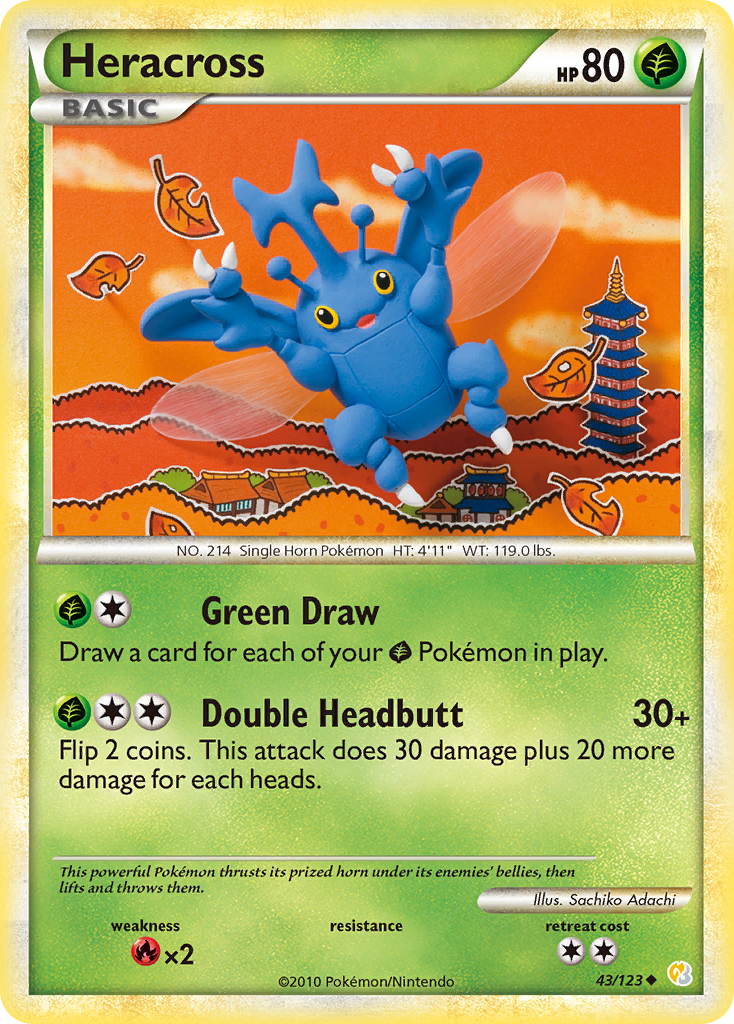 Heracross (43/123) [HeartGold & SoulSilver: Base Set] | Odin's Place