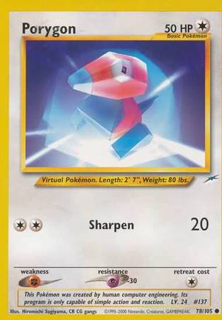 Porygon (78/105) [Neo Destiny Unlimited] | Odin's Place