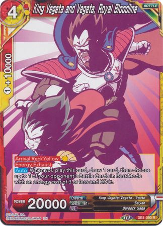 King Vegeta and Vegeta, Royal Bloodline (Alternate Art) (DB1-090) [Special Anniversary Set 2020] | Odin's Place