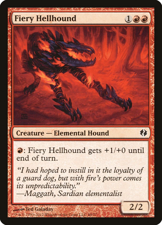 Fiery Hellhound (49) [Duel Decks: Venser vs. Koth] | Odin's Place
