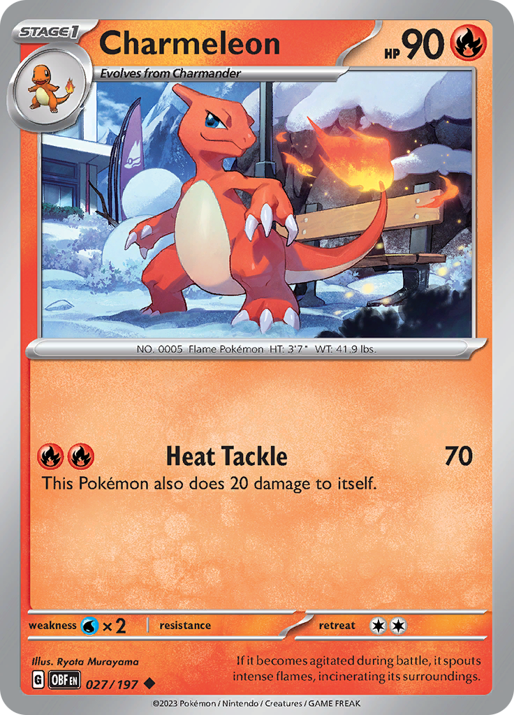 Charmeleon (027/197) [Scarlet & Violet: Obsidian Flames] | Odin's Place