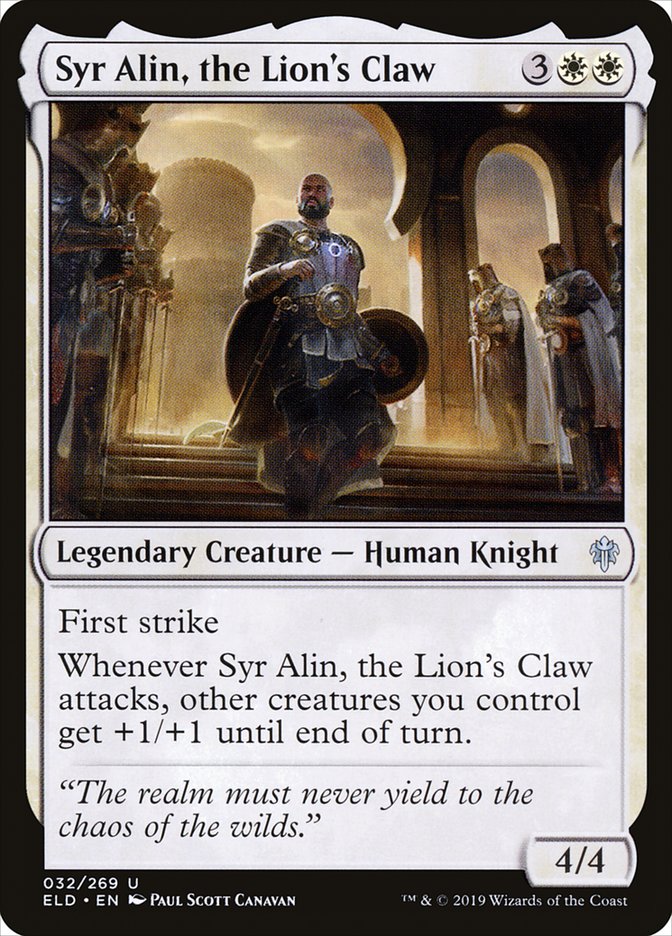 Syr Alin, the Lion's Claw [Throne of Eldraine] | Odin's Place