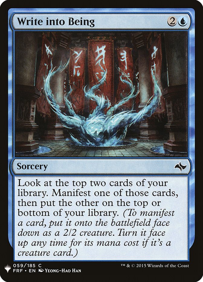 Write into Being [Mystery Booster] | Odin's Place