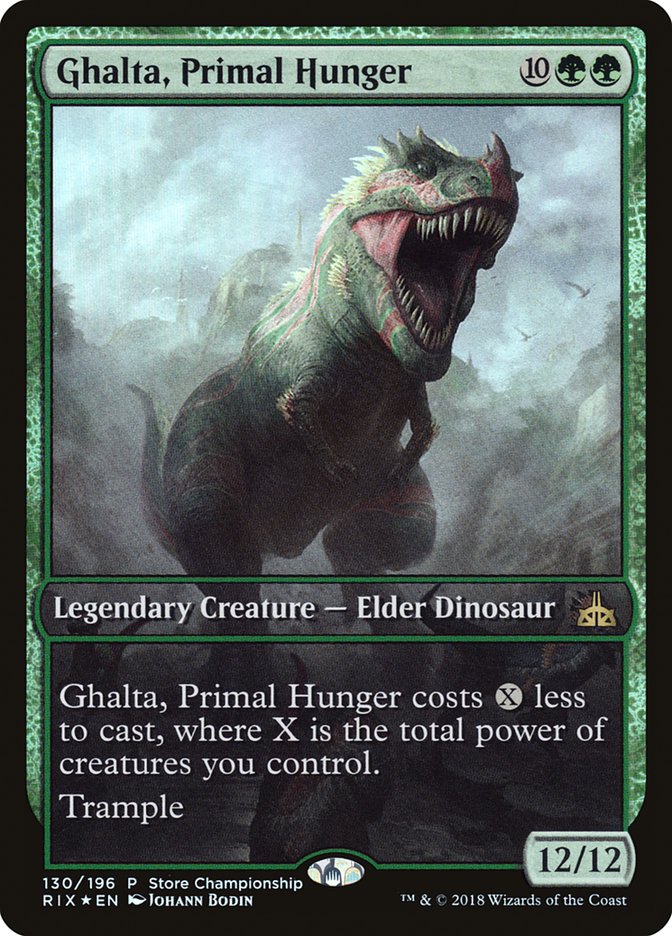 Ghalta, Primal Hunger (130) (Store Championship) (Full Art) [Rivals of Ixalan Promos] | Odin's Place