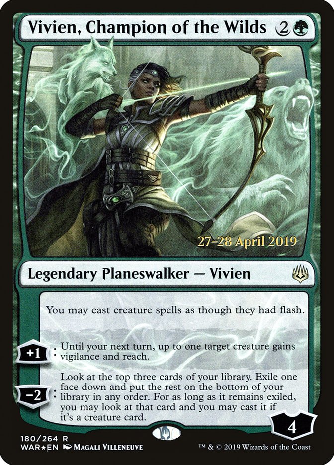 Vivien, Champion of the Wilds (180) [War of the Spark Prerelease Promos] | Odin's Place