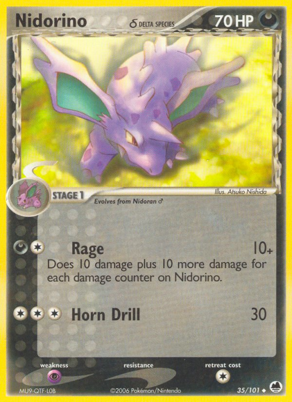 Nidorino (35/101) (Delta Species) [EX: Dragon Frontiers] | Odin's Place