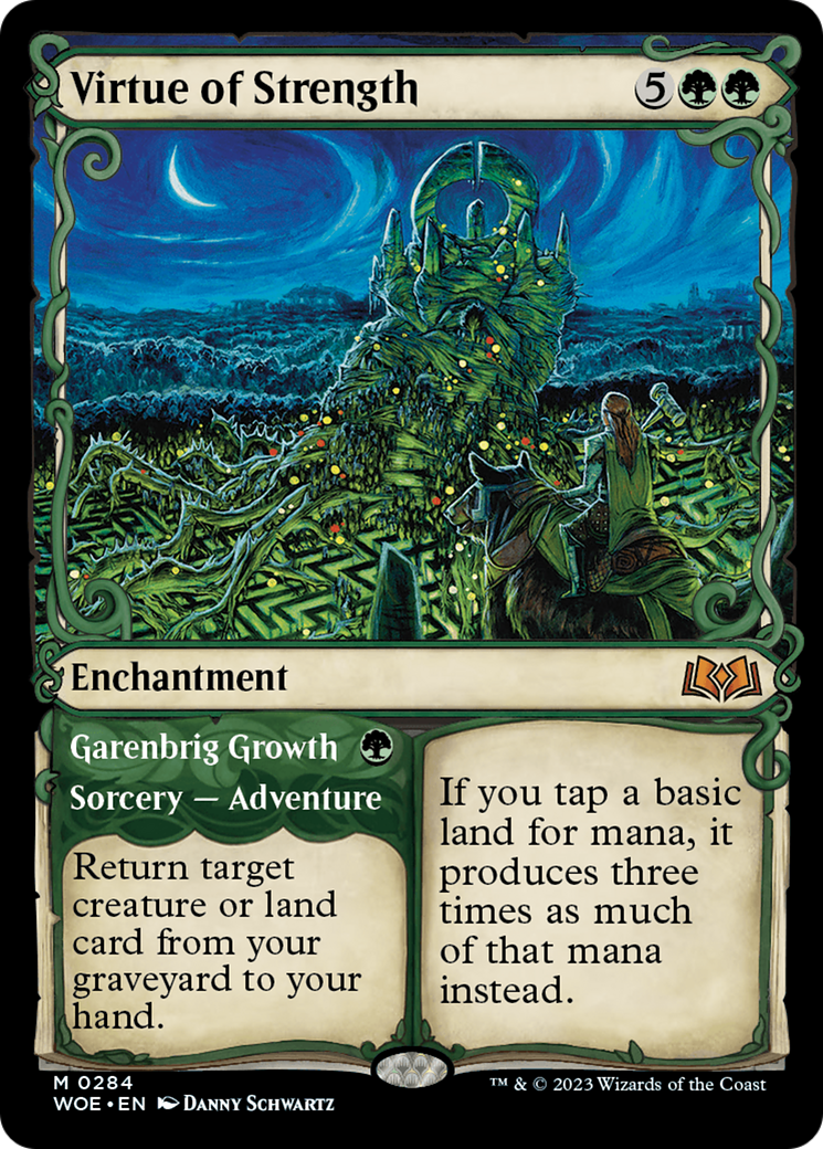 Virtue of Strength // Garenbrig Growth (Showcase) [Wilds of Eldraine] | Odin's Place