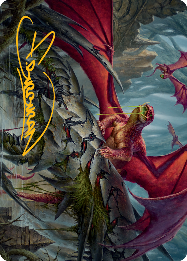 Hoarding Broodlord Art Card (Gold-Stamped Signature) [March of the Machine Art Series] | Odin's Place