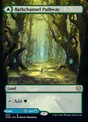 Barkchannel Pathway // Tidechannel Pathway (Borderless Alternate Art) [Kaldheim] | Odin's Place