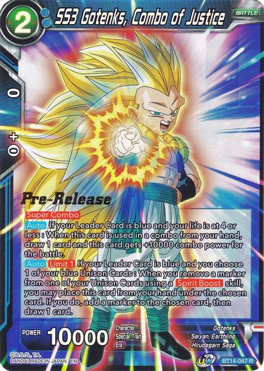 SS3 Gotenks, Combo of Justice (BT14-047) [Cross Spirits Prerelease Promos] | Odin's Place