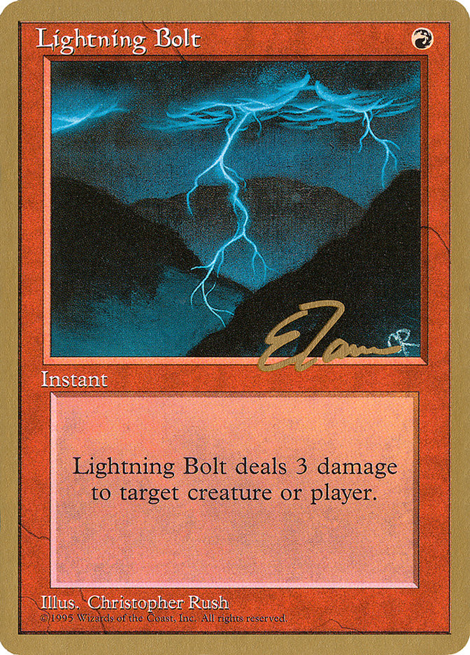 Lightning Bolt (Eric Tam) [Pro Tour Collector Set] | Odin's Place