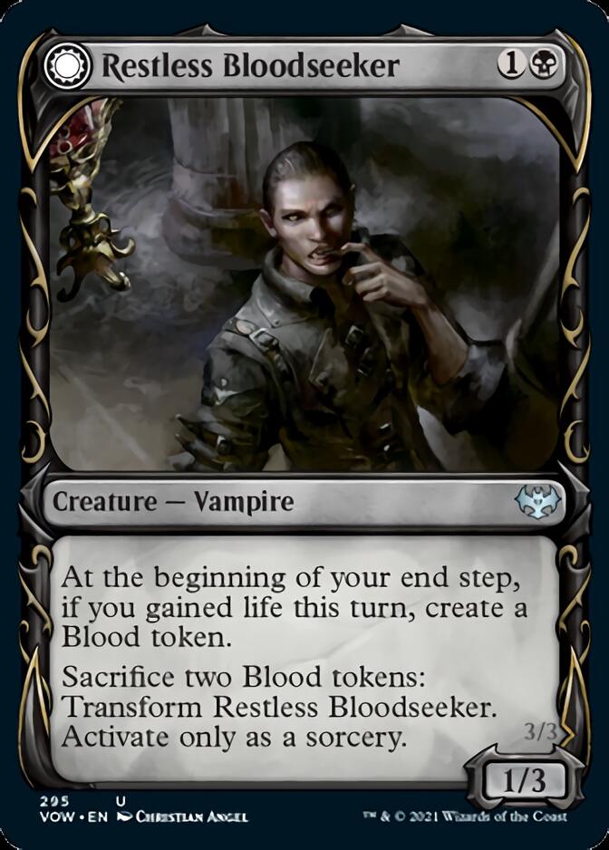 Restless Bloodseeker // Bloodsoaked Reveler (Showcase Fang Frame) [Innistrad: Crimson Vow] | Odin's Place