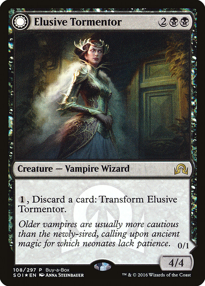 Elusive Tormentor // Insidious Mist (Buy-A-Box) [Shadows over Innistrad Promos] | Odin's Place