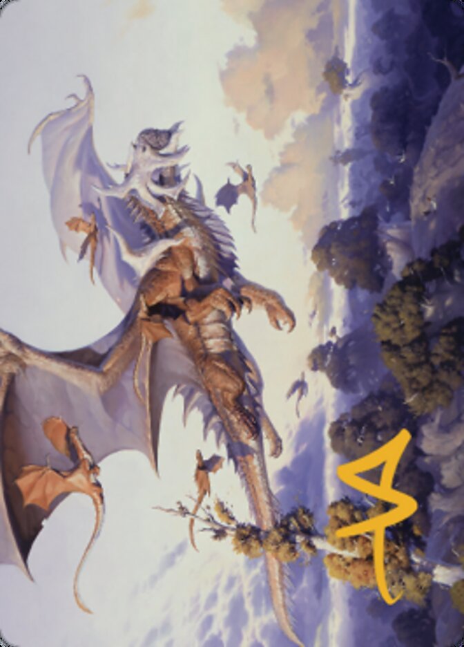 Rith, Liberated Primeval Art Card (Gold-Stamped Signature) [Dominaria United Art Series] | Odin's Place