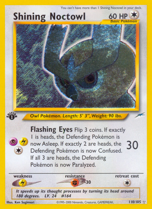 Shining Noctowl (110/105) [Neo Destiny 1st Edition] | Odin's Place