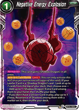 Negative Energy Explosion (BT14-139) [Cross Spirits] | Odin's Place