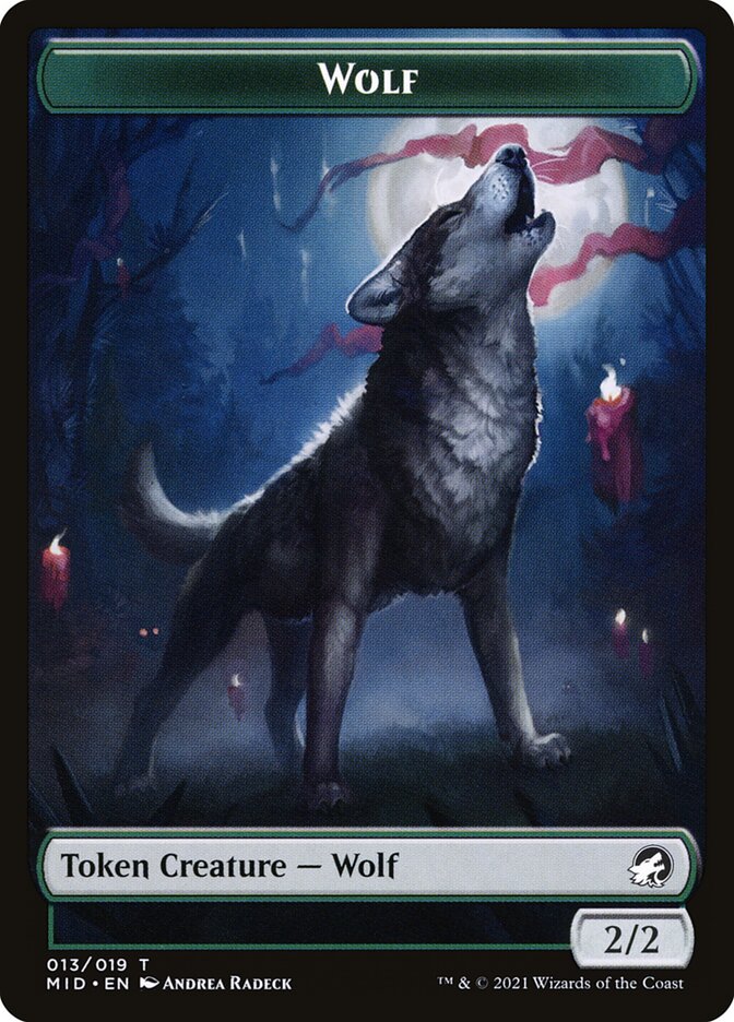 Wolf (013) // Treasure (015) Double-Sided Token [Challenger Decks 2022 Tokens] | Odin's Place