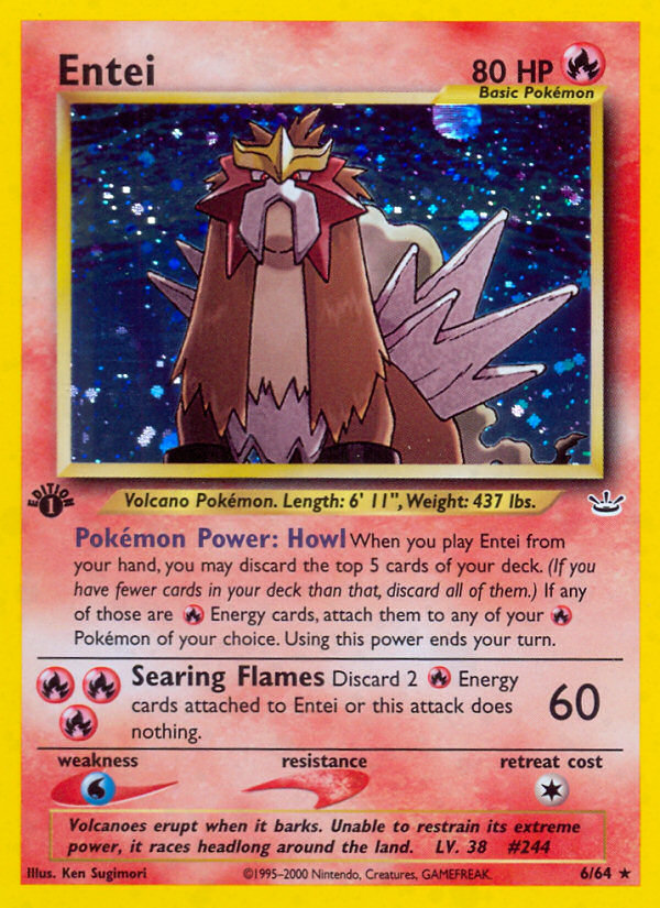 Entei (6/64) [Neo Revelation 1st Edition] | Odin's Place