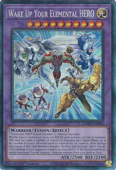 Wake Up Your Elemental HERO [MAZE-EN014] Collector's Rare | Odin's Place