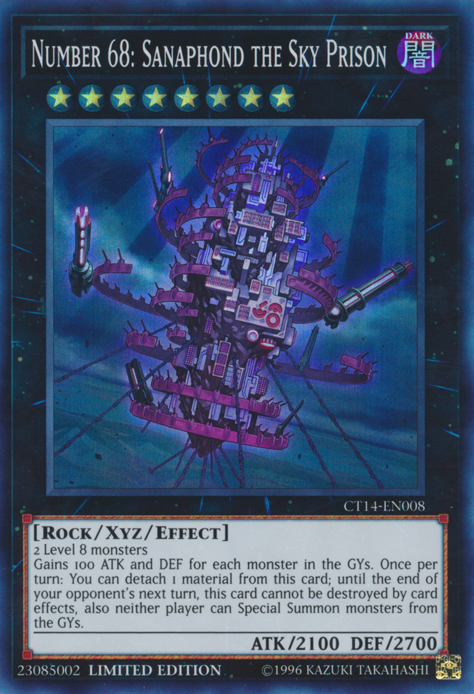 Number 68: Sanaphond the Sky Prison [CT14-EN008] Super Rare | Odin's Place