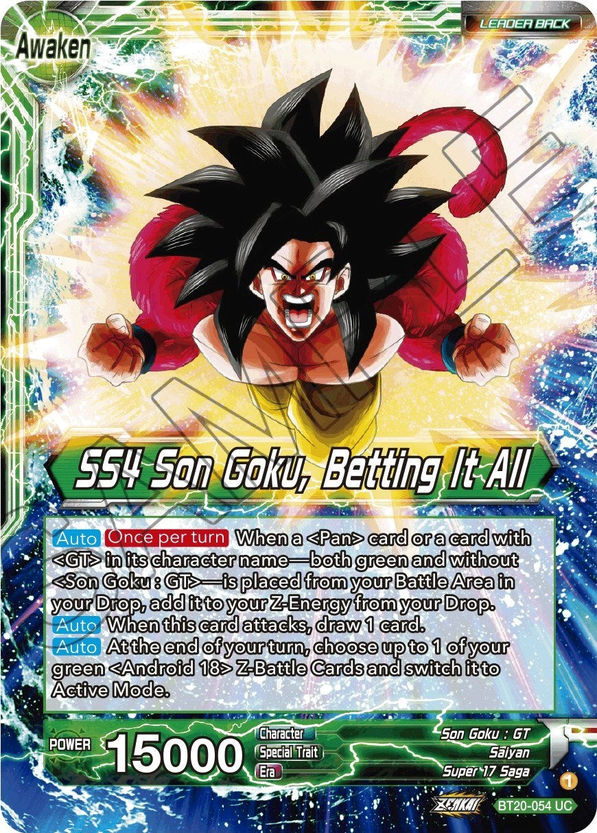 Son Goku // SS4 Son Goku, Betting It All (BT20-054) [Power Absorbed] | Odin's Place