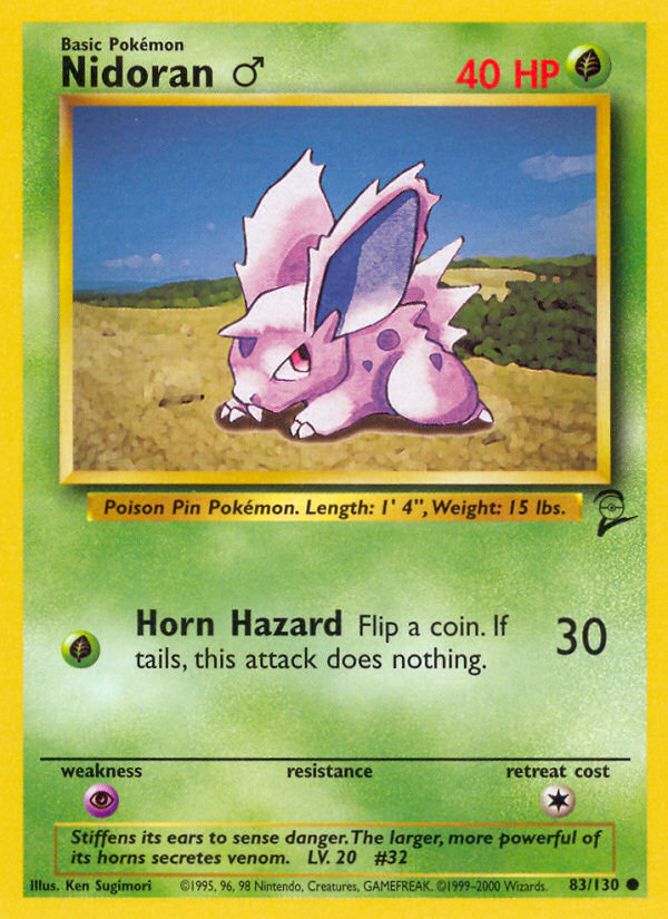 Nidoran (83/130) (Male) [Base Set 2] | Odin's Place