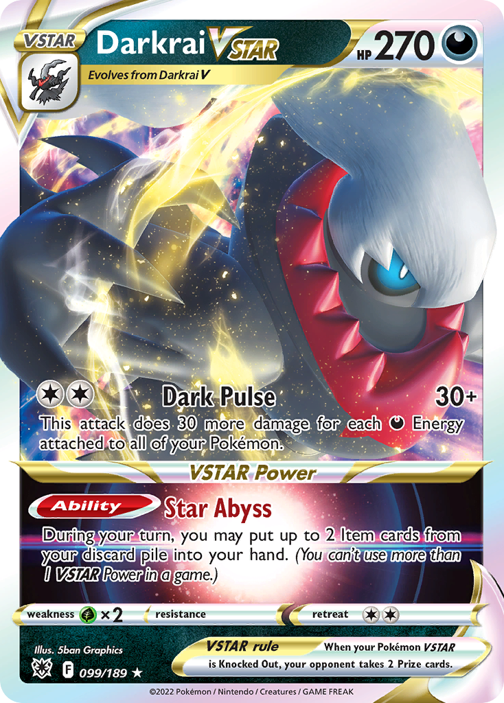 Darkrai VSTAR (099/189) (Jumbo Card) [Sword & Shield: Astral Radiance] | Odin's Place