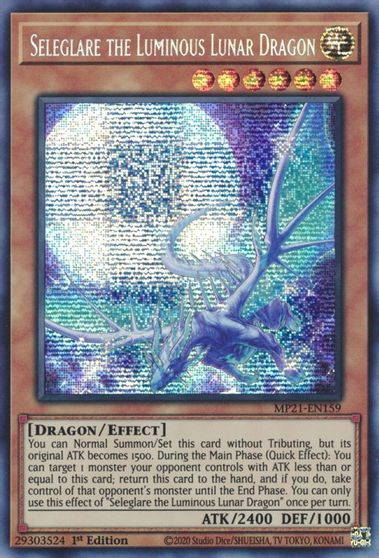 Seleglare the Luminous Lunar Dragon [MP21-EN159] Prismatic Secret Rare | Odin's Place
