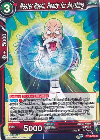 Master Roshi, Ready for Anything (BT12-010) [Vicious Rejuvenation] | Odin's Place