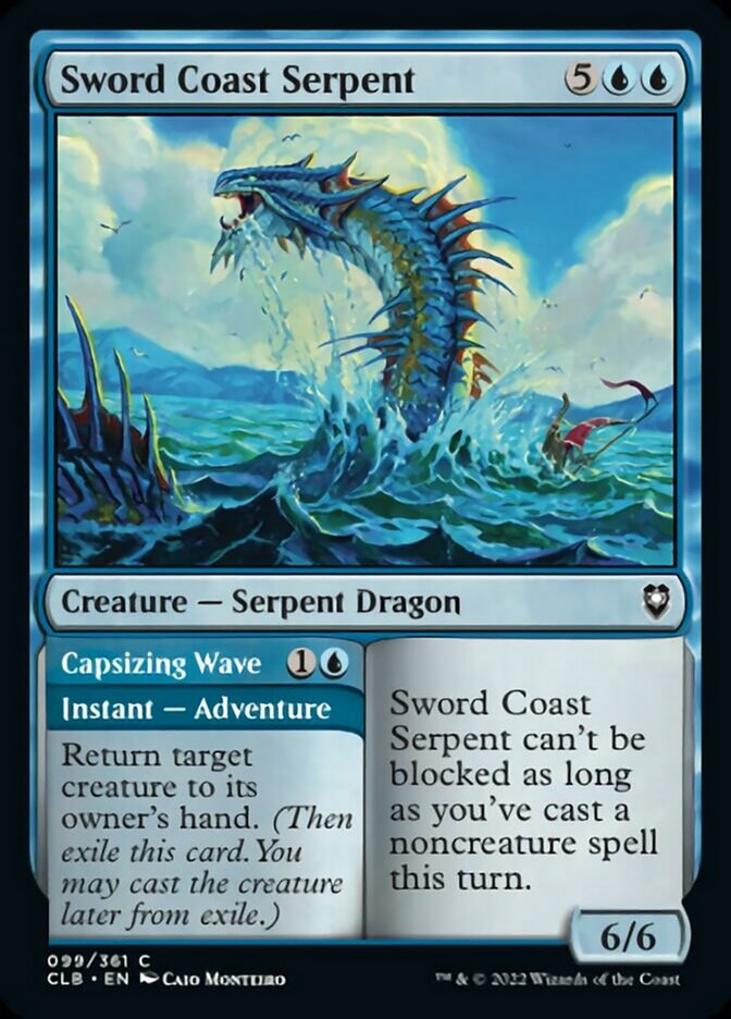 Sword Coast Serpent // Capsizing Wave [Commander Legends: Battle for Baldur's Gate] | Odin's Place