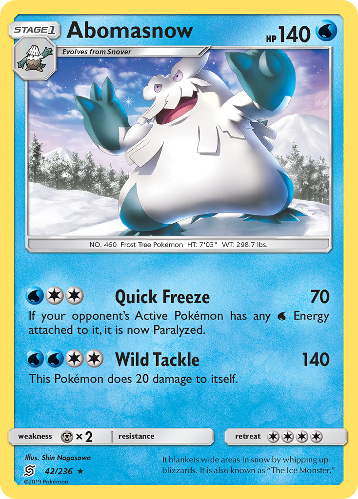 Abomasnow (42/236) [Sun & Moon: Unified Minds] | Odin's Place