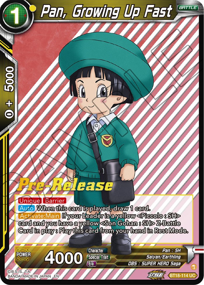 Pan, Growing Up Fast (BT18-114) [Dawn of the Z-Legends Prerelease Promos] | Odin's Place
