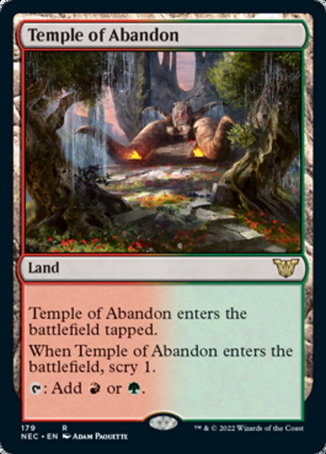 Temple of Abandon [Kamigawa: Neon Dynasty Commander] | Odin's Place