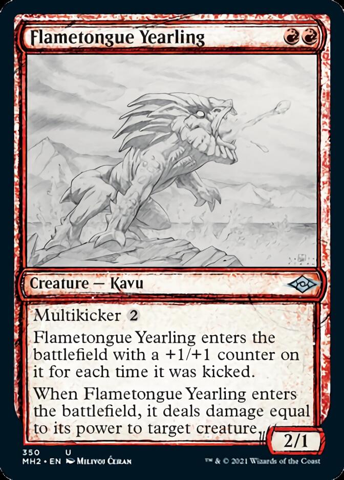 Flametongue Yearling (Sketch) [Modern Horizons 2] | Odin's Place