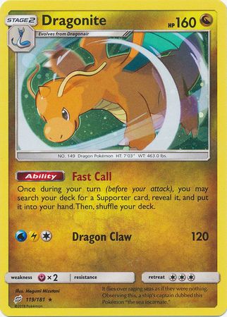 Dragonite (119/181) (Cosmos Holo) [Sun & Moon: Team Up] | Odin's Place