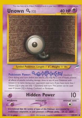 Unown [Q] (59/105) [Neo Destiny Unlimited] | Odin's Place