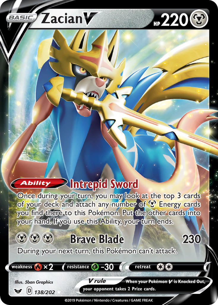 Zacian V (138/202) [Sword & Shield: Base Set] | Odin's Place
