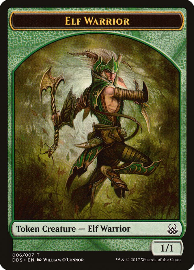 Elf Warrior Token (6) [Duel Decks: Mind vs. Might Tokens] | Odin's Place