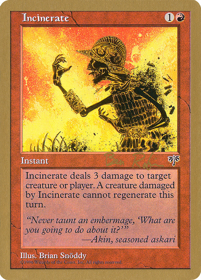 Incinerate (Ben Rubin) [World Championship Decks 1998] | Odin's Place