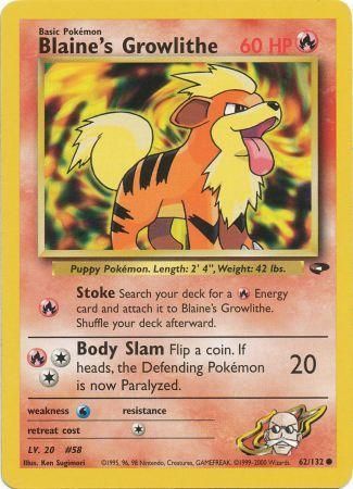 Blaine's Growlithe (62/132) [Gym Challenge Unlimited] | Odin's Place