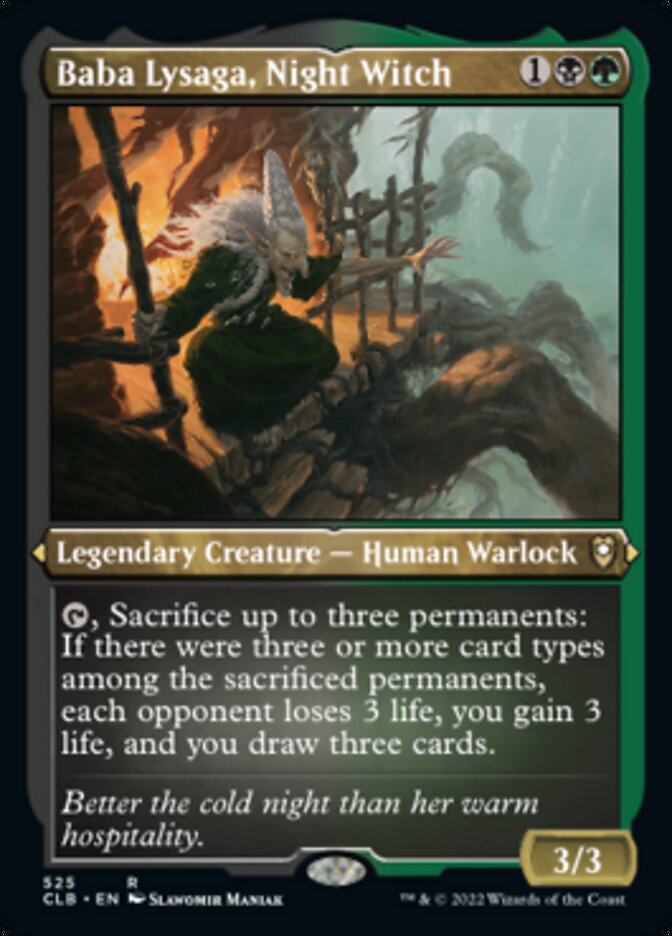 Baba Lysaga, Night Witch (Foil Etched) [Commander Legends: Battle for Baldur's Gate] | Odin's Place
